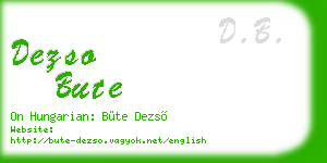 dezso bute business card